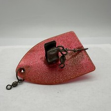 Vintage Les Davis Deep Six #1 Fishing Planner Weighted Pink Sparkle Made in USA