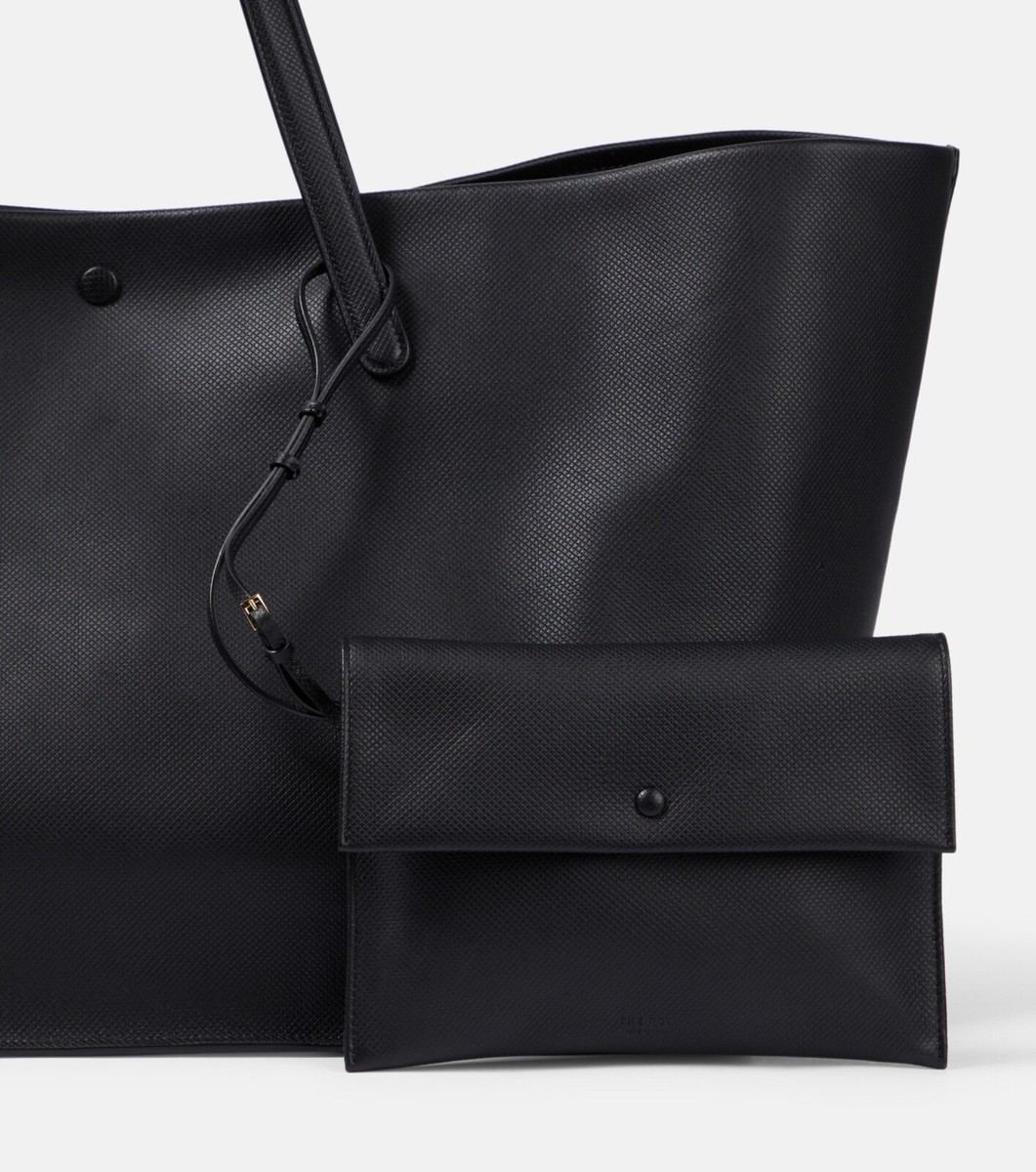 THE ROW Idaho XL Tote Bag in Black Textured Leather | eBay