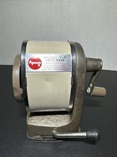 Vtg Pencil Sharpener Vacu Base Apsco V-8 School Retro Working 5 Hole USA Made