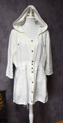 Tredy Leichte Leinenjacke mit Kapuze  Gr.42