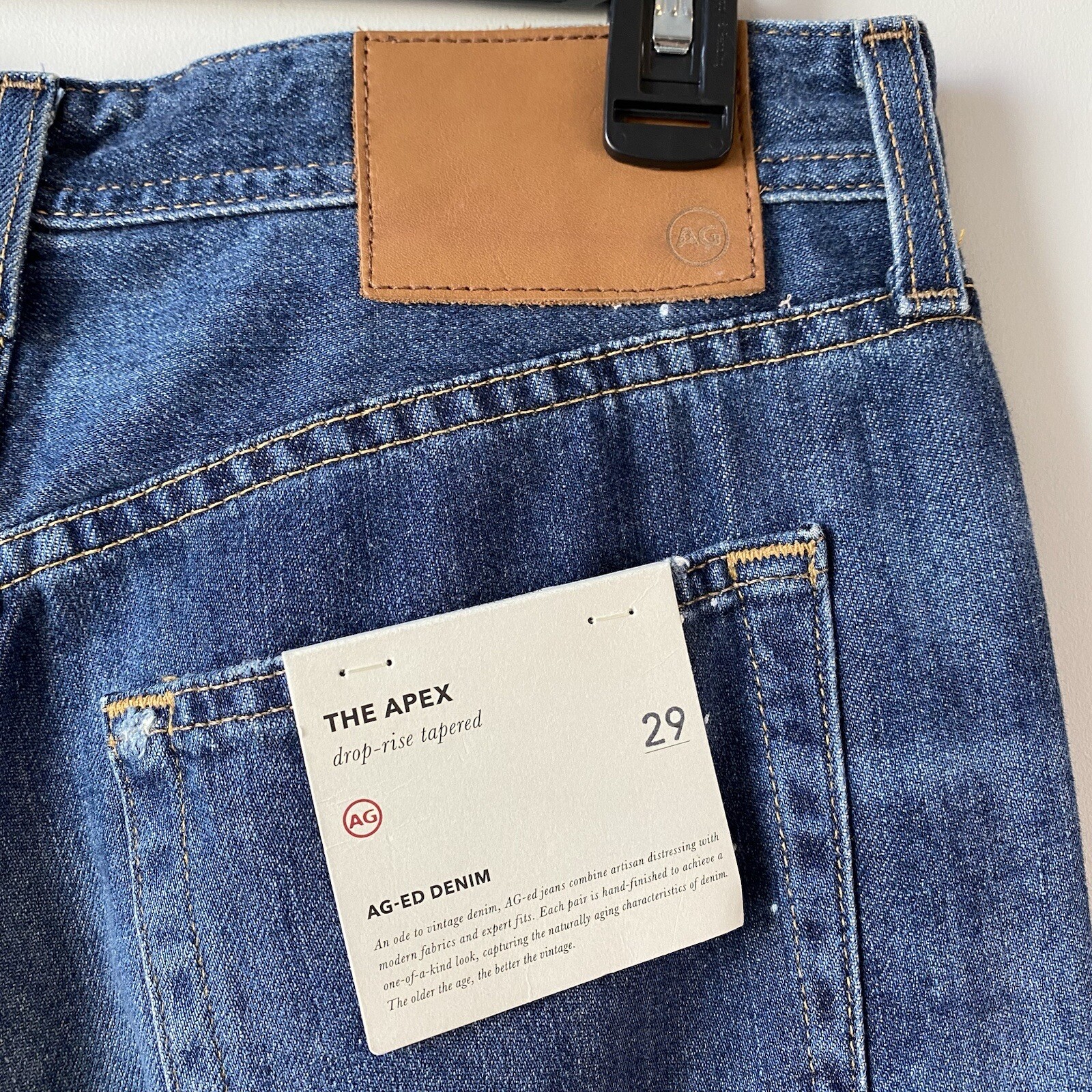 AG Adriano Goldschmied The Apex Drop Rise Tapered Jeans 29 R thumbnail 5