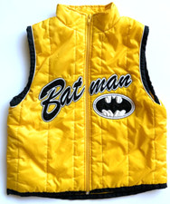 Boy kid Age 5 Sleeveless jacket Batman Yellow Fall School Playground