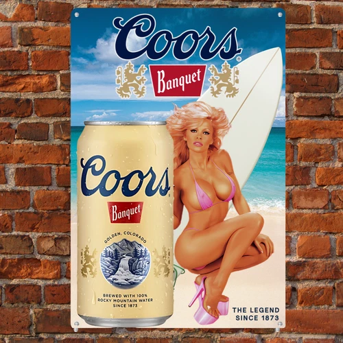 Metal art Beer Sign C Banquet The Legend Since 1873 Vintage Bar Decor P Anderson