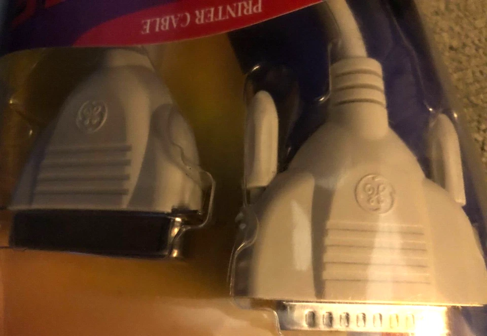 G.E. Printer Cable 6 foot - PC Compatible - New - Factory Sealed- IEEE 1284 Rare - Image 4 of 4