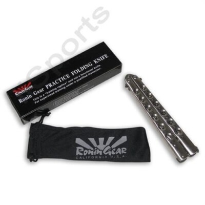 Ronin Gear Skeletonized Stainles Steel Practice Butterfly Balisong Knife trainer