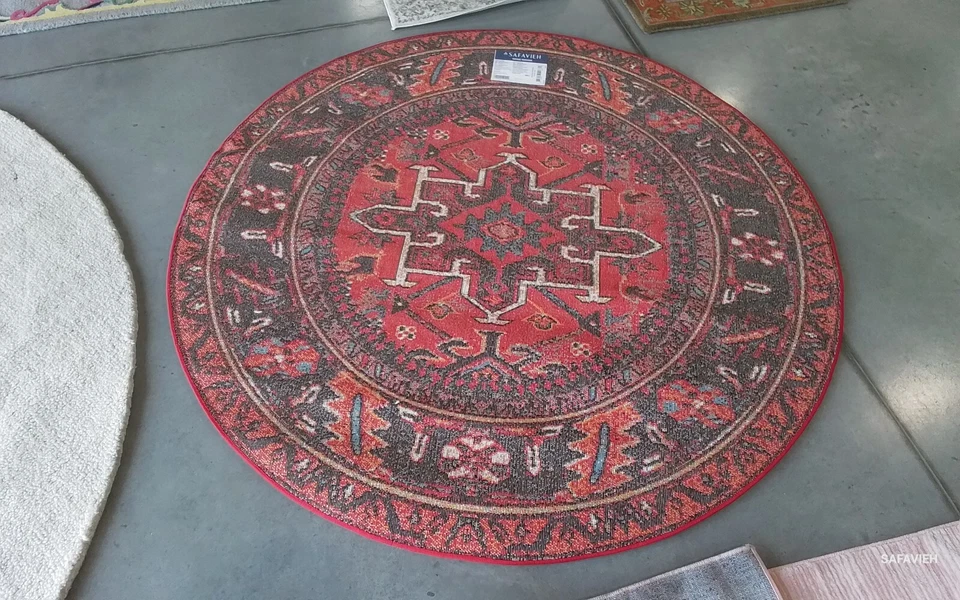 RED / MULTI 5'-3" x 5'-3" Flaw in Rug, Reduced Price 1172771787 VTH211A-5R - Image 2 of 4
