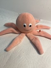 Ty Beanie Baby - Pink Inky Octopus, 1993, Stuffed Animal Vintage Rare