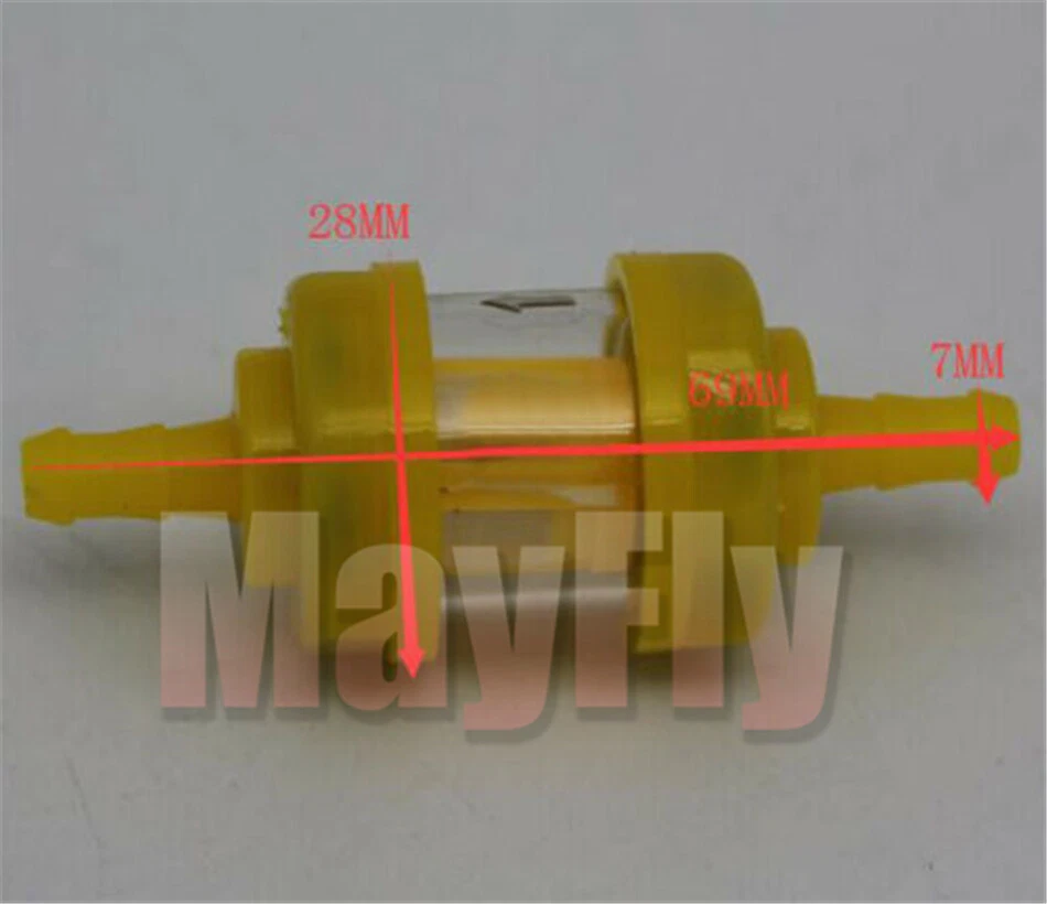 1/4" 6MM-7MM Universal Inline Gas Fuel Filter Lawn Mower Small Engine 3pcs — 第 3/4 张图片