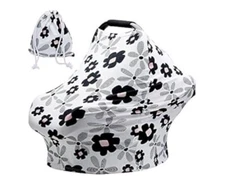 Baby Nursing Cover, Car Seat Canopy, Multiple Uses, Floral Print, Pre-Owned