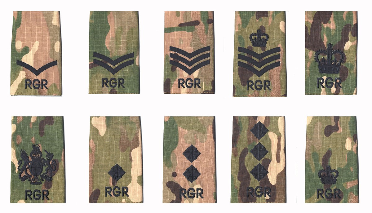 Rank Slides - Royal Gurkha Rifles - Multicam - Other Ranks & Non Commi Officers Ncos - Foto 12