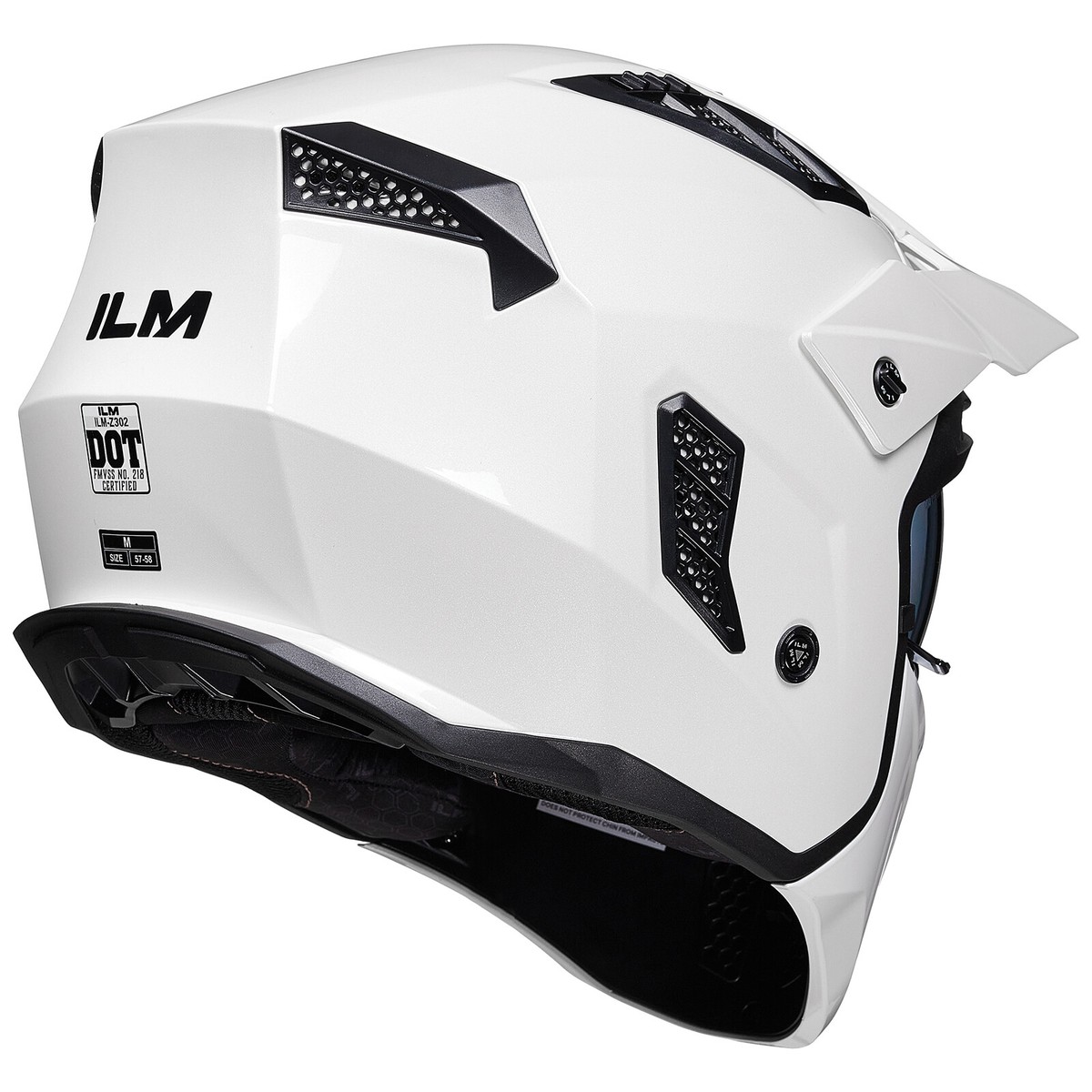 ILM 8 pcs White XL Open Face Motorcycle 3/4 Half Helmets