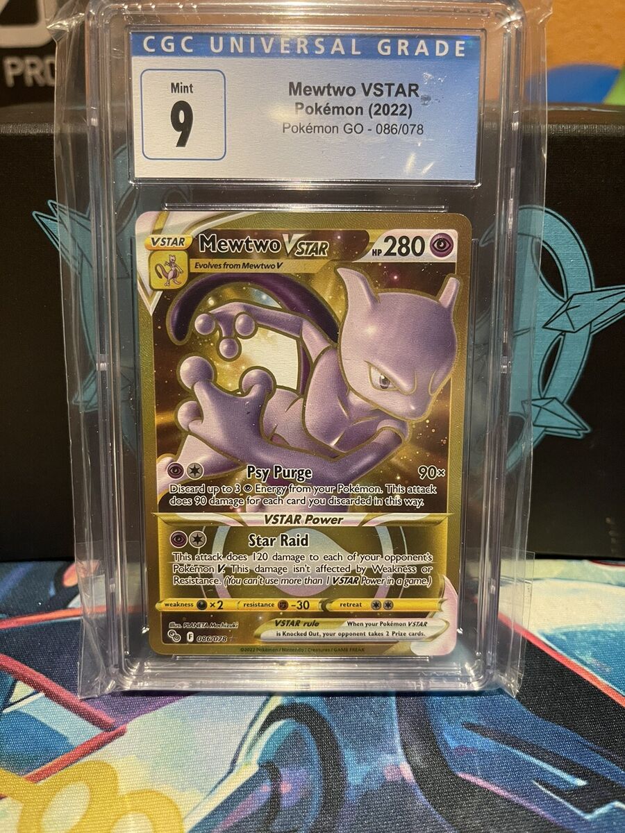 Pokémon TCG Mewtwo VSTAR Pokemon GO 086/078 gold effect Secret Rare