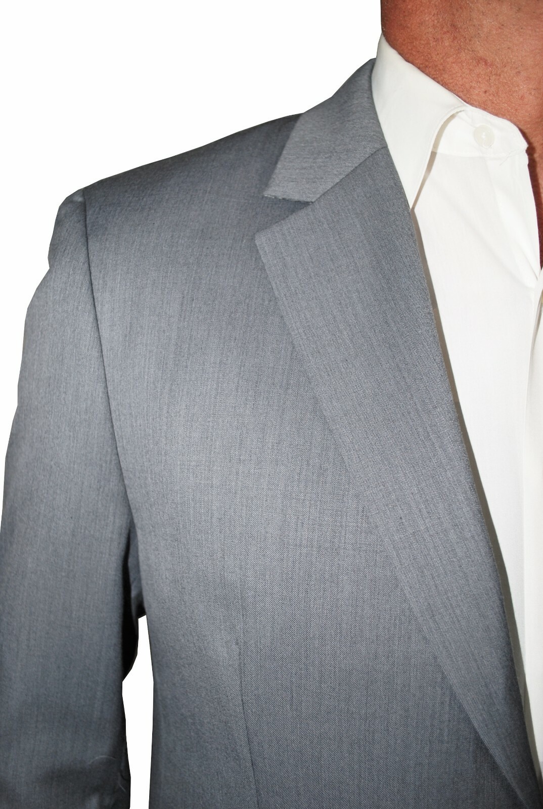 Michael Kors Men's Jacket Side Vent 2 Button Wool Blend Sport Coat (Grey, 40R) image 3