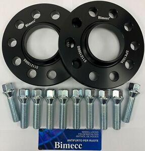 Alloy Wheel Spacers 15mm Bmw 1 2 3 4 5 SERIES M14X1.25 Extended Bolts S Bimecc