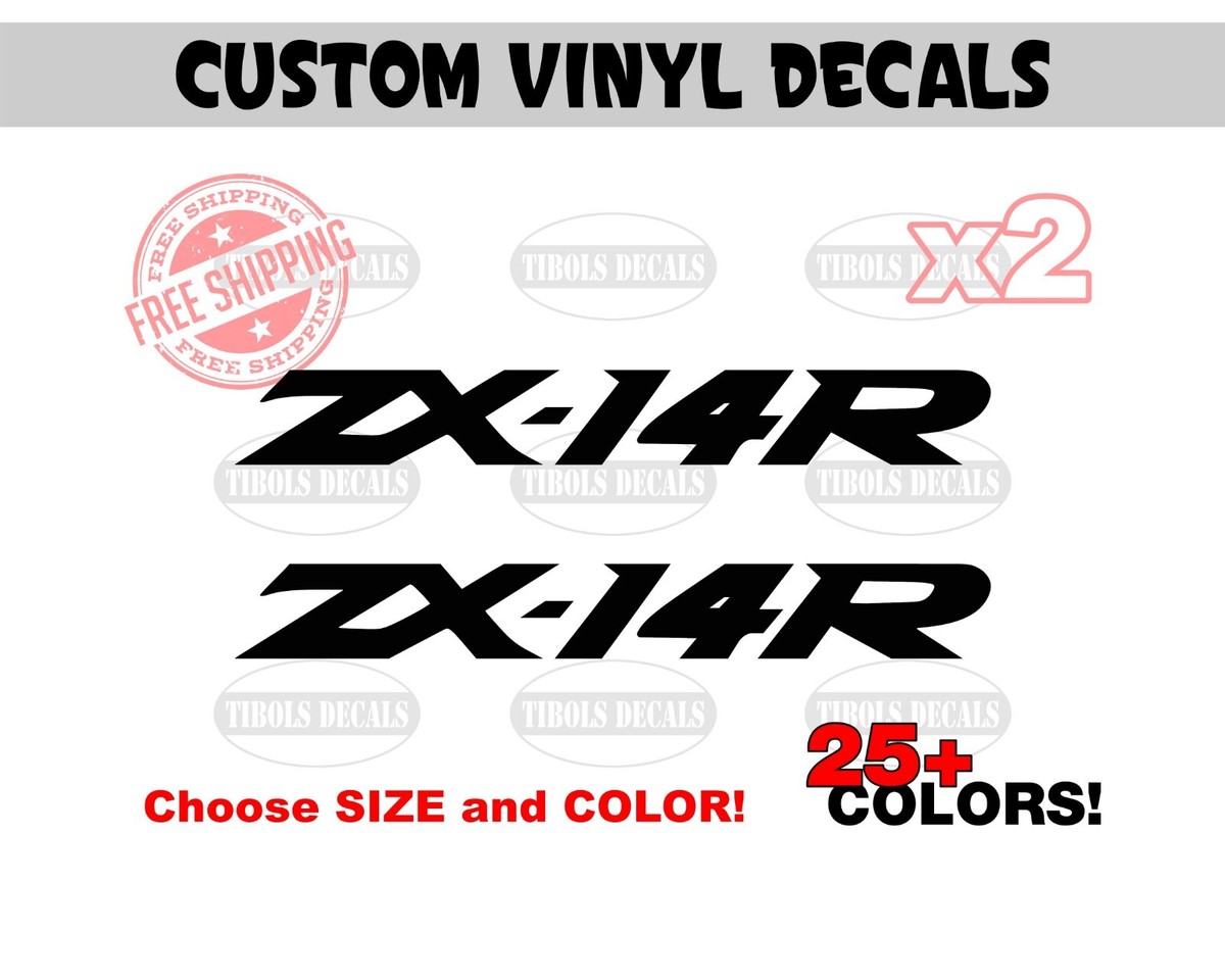 Kawasaki ZX-14R Decals Kawasaki ZX14R Stickers (1 set Kawasaki ZX-14R Decals Kawasaki ZX14R Stickers (1 set
