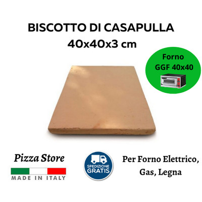 BISCOTTO DI CASAPULLA 40x40X3 - PIETRA REFRATTARIA PER PIZZA FORNO  ELETTRICO GAS | eBay