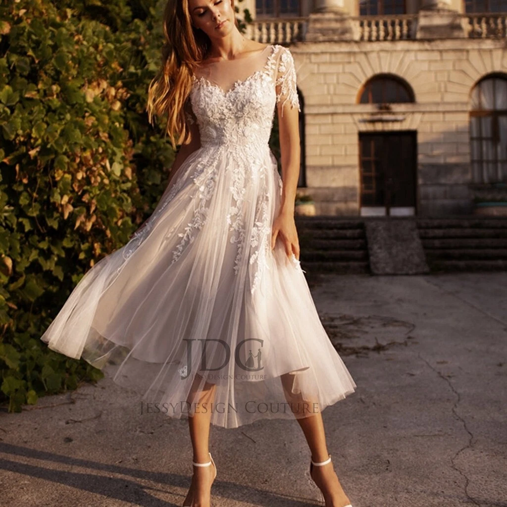 Brautkleid spitze kurz Clearance