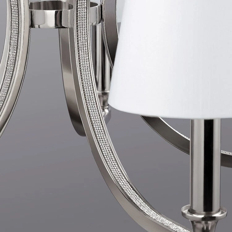 Lámpara de araña Feiss F2967/5PN pavé de 5 luces en níquel pulido nueva Foto 4 de 4