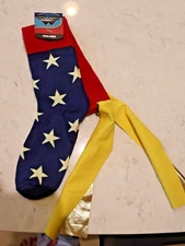 BRAND NEW Bioworld Women's Caped Knee High Wonder Woman Movie Socks Standard Red