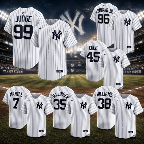 Men's NY Yankees White Home Limited 3D Fan Made Personalized Jersey size S-5XL