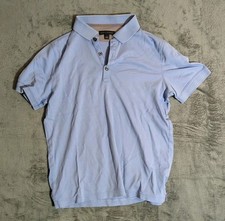 Men's Banana Republic Luxury Touch Blue Short Sleeve Polo Shirt - Size Medium