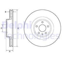 Delphi 2X Bremsscheibe Vorne Ø345 Mm BelüFtet FüR Audi A6 Allroad 4GH 4GJ 3.0