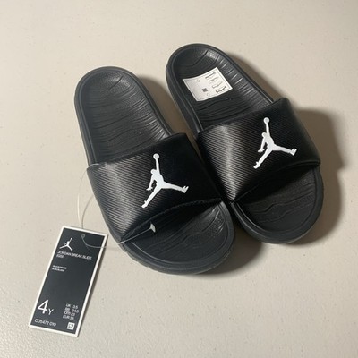 Nike Jordan Break Slide Sliders Schwarz/Weiß Gr. UK 3,5 Neu