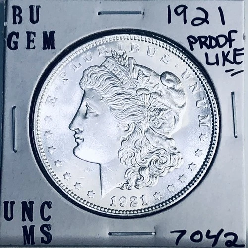 1921 BU GEM MORGAN SILVER DOLLAR UNC MS+++ U.S. MINT RARE COIN 7042