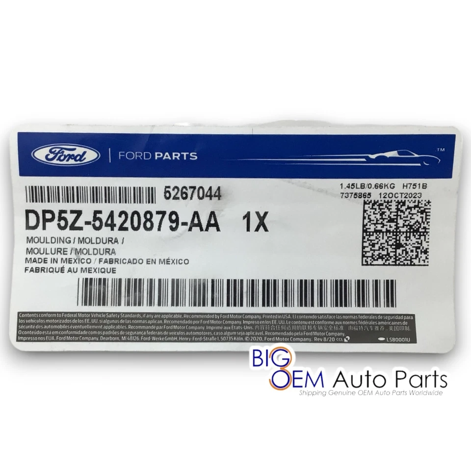 Оригинальный молдинг для нижней двери передней стороны водителя для Lincoln MKZ 2013-2020 годов выпуска DP5Z-5420879-AA - Изображение 4 из 4
