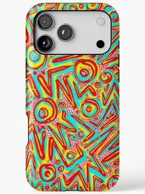 NEW! Fun colorful line doodle Design Tough Phone Case For iPhone