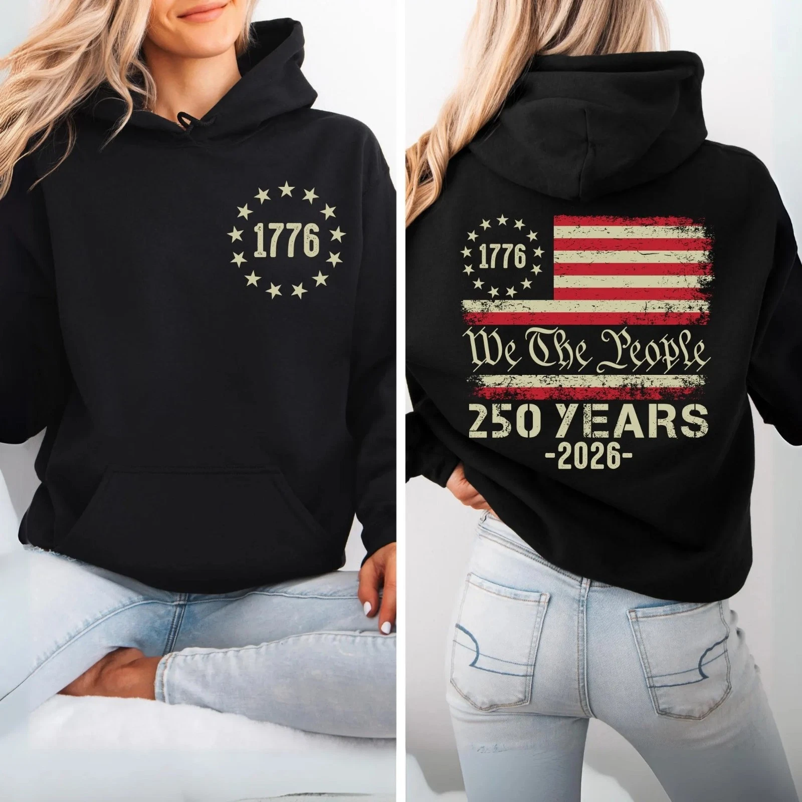 United State America 250th Anniversary USA Flag Hoodie, Veteran Day Gift Tee