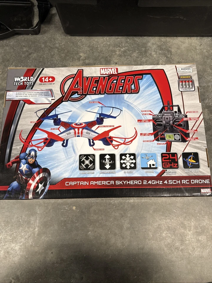 Marvel Avengers Capitán América Skyhero Micro RC Drone 4.5 Canales 2.4GHz Nuevo Foto 2 de 2