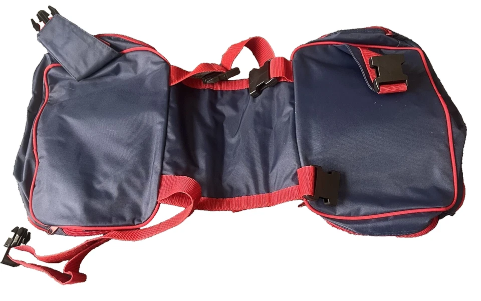 Dog Backpack Large Blue Dog Harness with Saddlebags Old Navy American Flag - Image 3 of 4