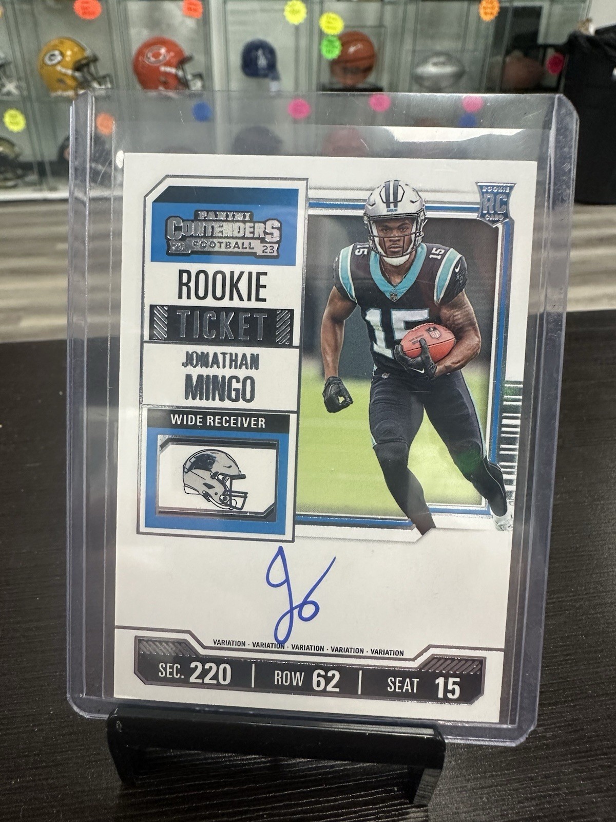 2023 Panini Contenders Football Jonathan Mingo Rookie Ticket Variation Auto AR