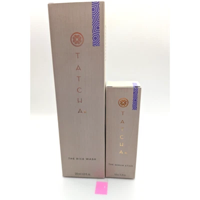 TATCHA Rice Wash 4oz & Serum Stick 0.24oz Skincare Set NEW Japan Sealed - Image 1 of 3