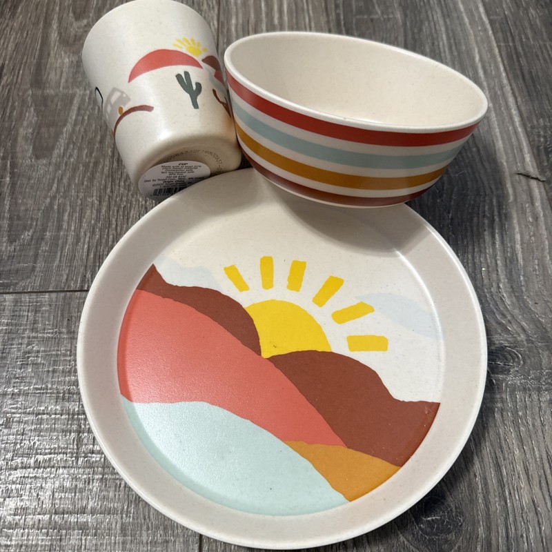 New Target 2022 Pillowfort Kids Southwest Theme Melamine Set