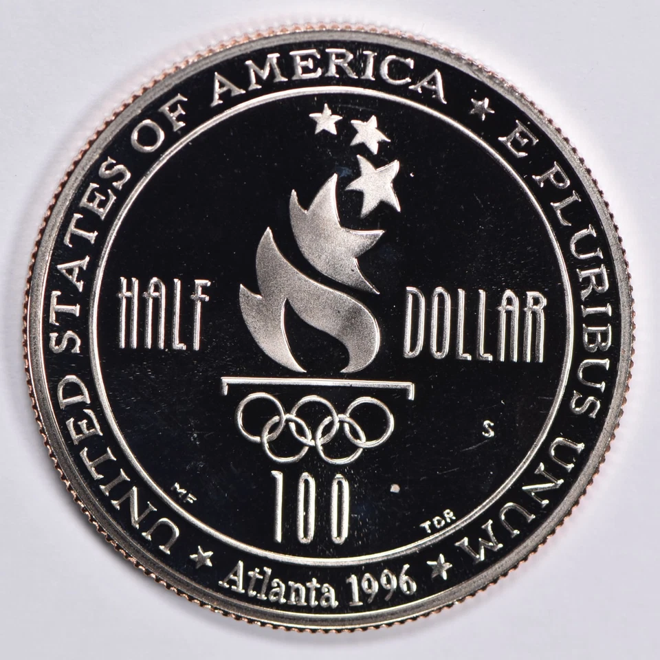 1996 Proof Olympic Swimming Commemorative Half Dollar - Image 2 of 3