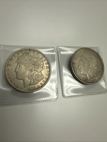 1921 Morgan Silver Dollars Lot Of 2