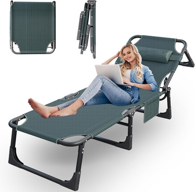 Heavy Duty Camping Cot for Adults with Mattress, 10-Leg Portable Folding Cot Bed