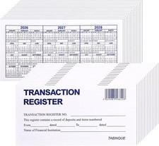 Check Registers, For Personal Checkbook, Easy to Read Checkbook Register 24-Pcs