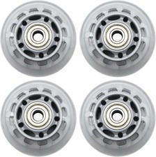 Inline Skate Wheels 70mm, Clear Roller Blade Replacement Wheels with Bearings...