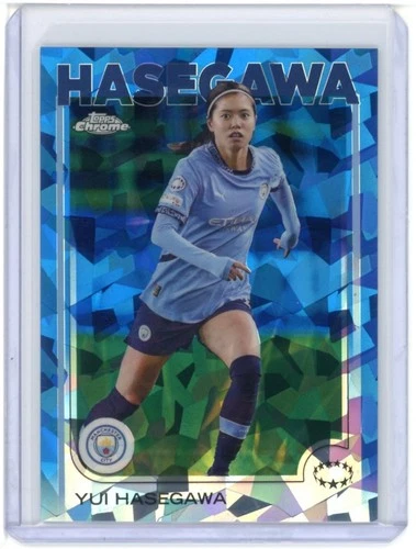 2024-25 TOPPS CHROME UEFA WOMEN'S CHAMPIONS LEAGUE SAPPHIRE YUI HASEGAWA #80