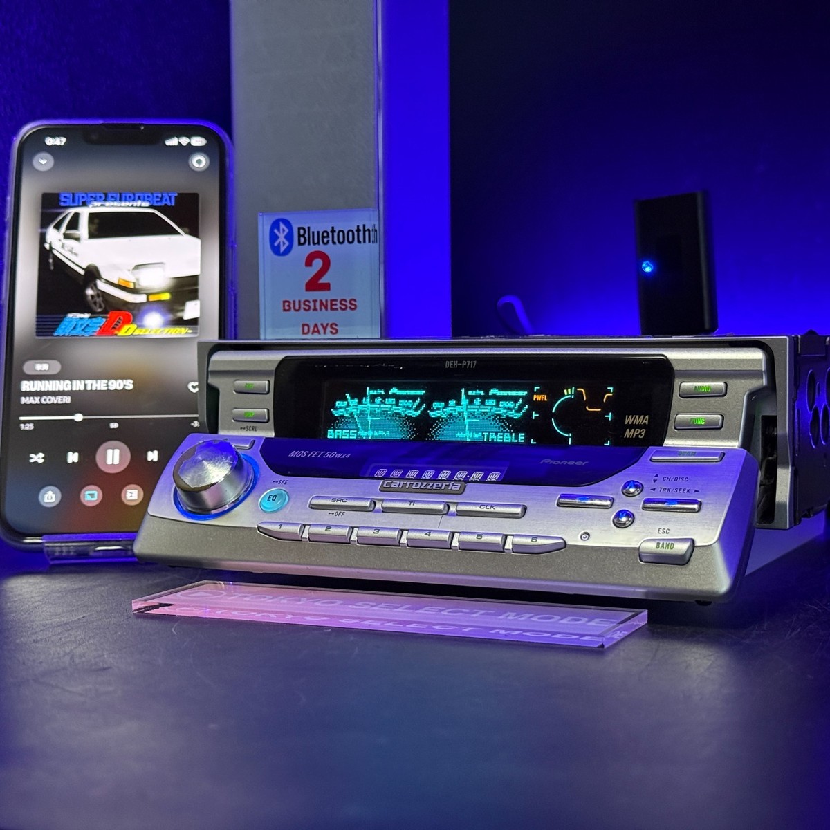 Pioneer Carrozzeria DEH-P717 CD Player Added Bluetooth Dolphin