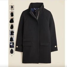 J. Crew Toscana coat in Italian stadium-cloth wool blend Womens 8