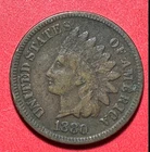 1880 US Indian Head Cent! Very Fine! Old US Coin!