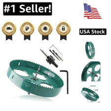 Versatile 8-1/4 Inch Hole Saw Set - Includes Arbor & Bits for Precision Cutting