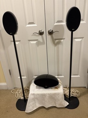 KEF HTS3001 Speakers (Pair) W/Stands + HTC3001 Center - Flat Rate Ship Read More