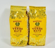 2 Guayaki Organic Yerba Mate Traditional Single Serve 75ct 7.94oz bag 07/01/2026