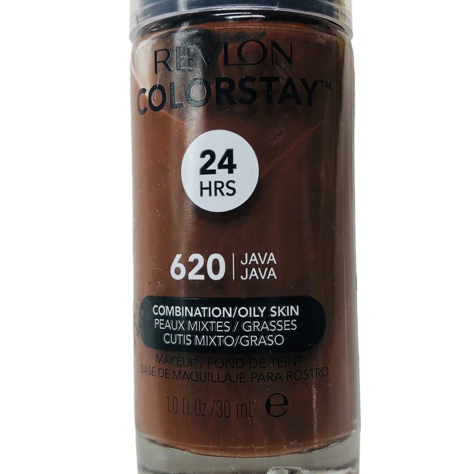 Revlon Colorstay Foundation Combination Oily Makeup 620 Java Dark Complexion - Image 2 of 4