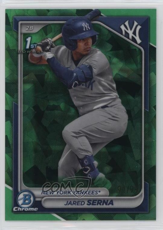 2024 Bowman Sapphire Edition Chrome Prospects Green /99 Jared Serna #BCP-68 11o2